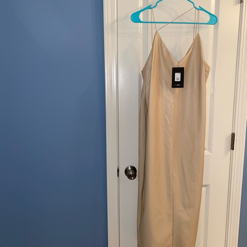 Faux leather midi dress - Picture 5 of 6